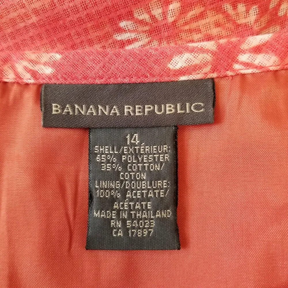 Banana Republic Floral Print pencil skirt  - Size 14